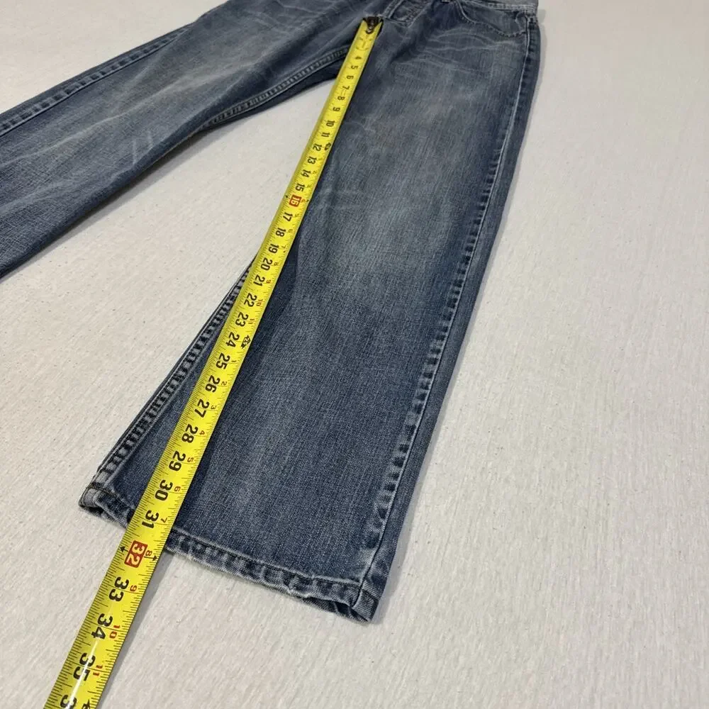 Diesel Straight Mens 32x32 Blue Jeans Wash Cowboy Western Nice Fade EUC